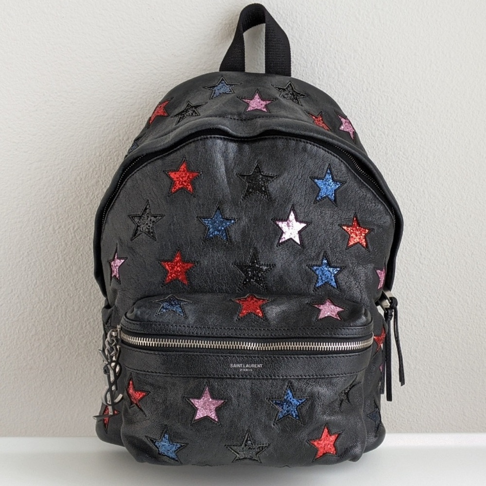 Rare Authentic YSL backpack stars. Red White Blue